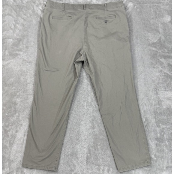 Lee Pants Mens 44x32 Extreme Comfort Gray Chino Office Casual Stretch Straight - Picture 2 of 15
